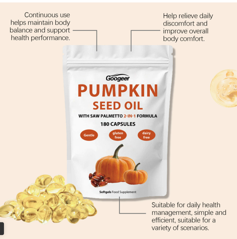 Pumpkin Seed Oil Softgels (60 Days)