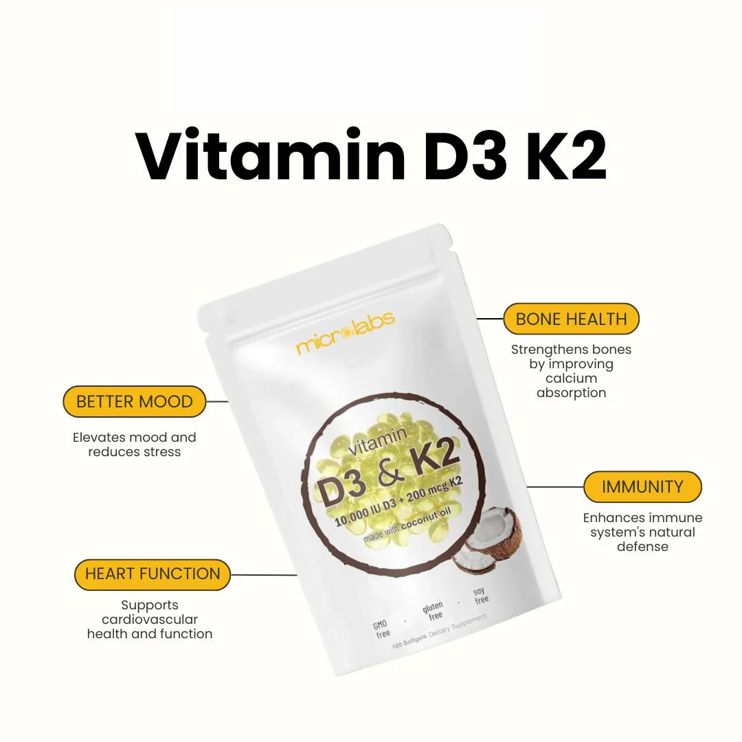 D3 & K2 Soft Gels (90 Days)