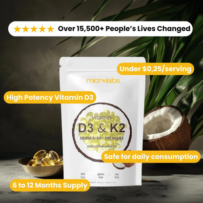 D3 & K2 Soft Gels (90 Days)