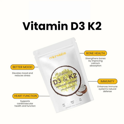 D3 & K2 Soft Gels (90 Days)